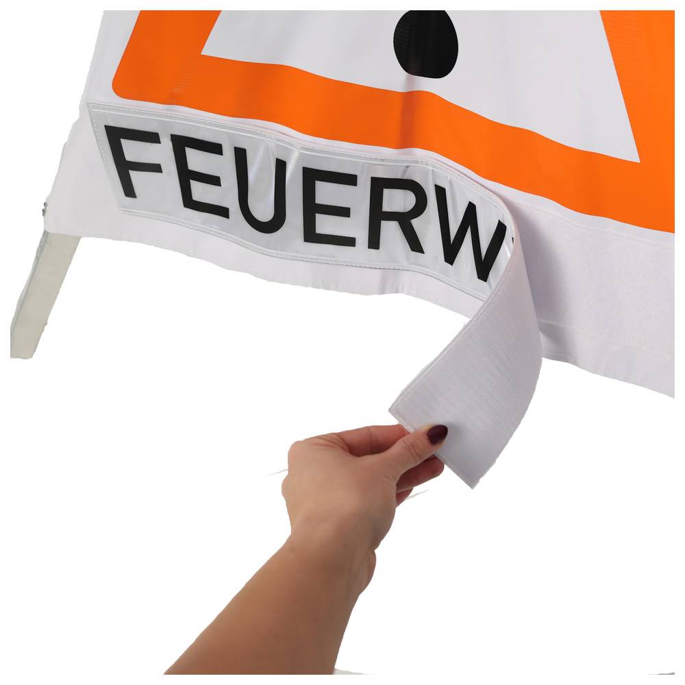 Dönges Klettschild, retroreflektierend, 500 x 100 mm, Aufdruck UNFALL