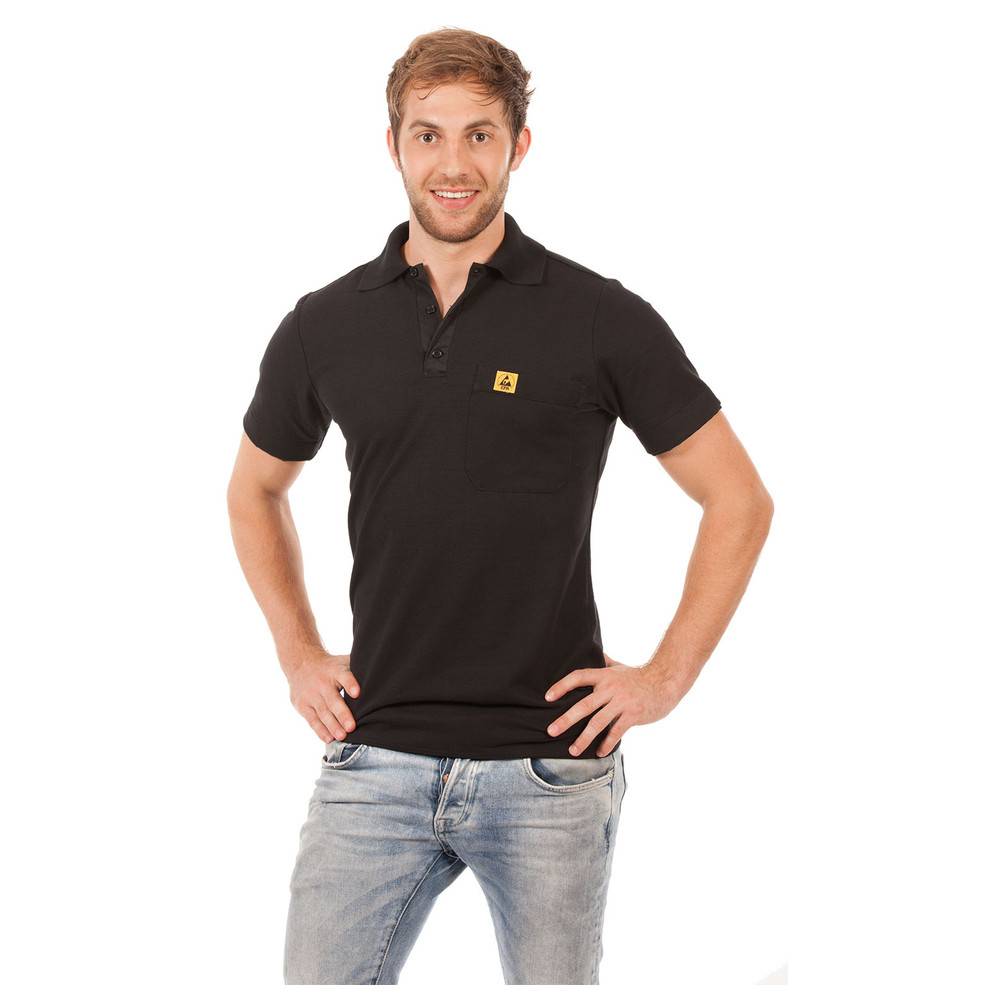 Warmbier ESD-Polo-Shirt, L, schwarz