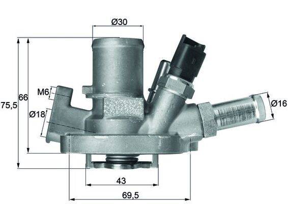 Mahle TI15180 Thermostat, Kühlmittel