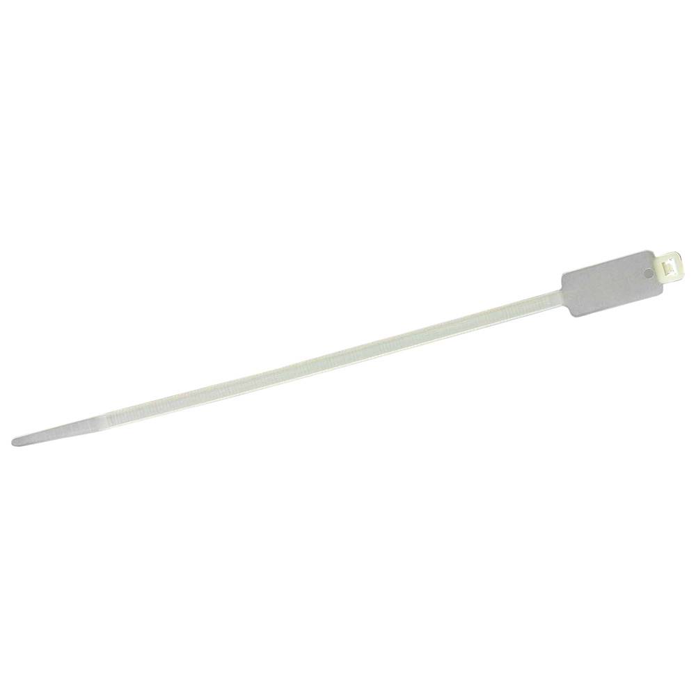 WETEC Kabelbinder mit anliegendem Markierfeld, natur, 2,5 x 110 mm