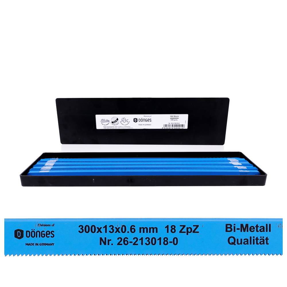 Dönges Metallsägeblatt HSS Bi-Metall, einseitig, blau, 300x13x0,63 mm, 18 ZpZ