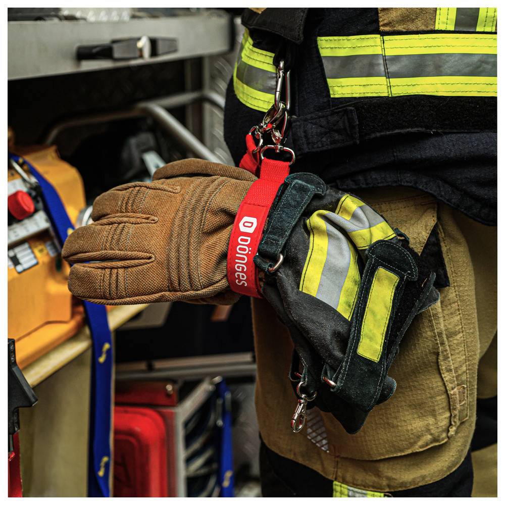 Dönges Handschuhhalter mit Klettverschluss und Karabiner, 30 cm