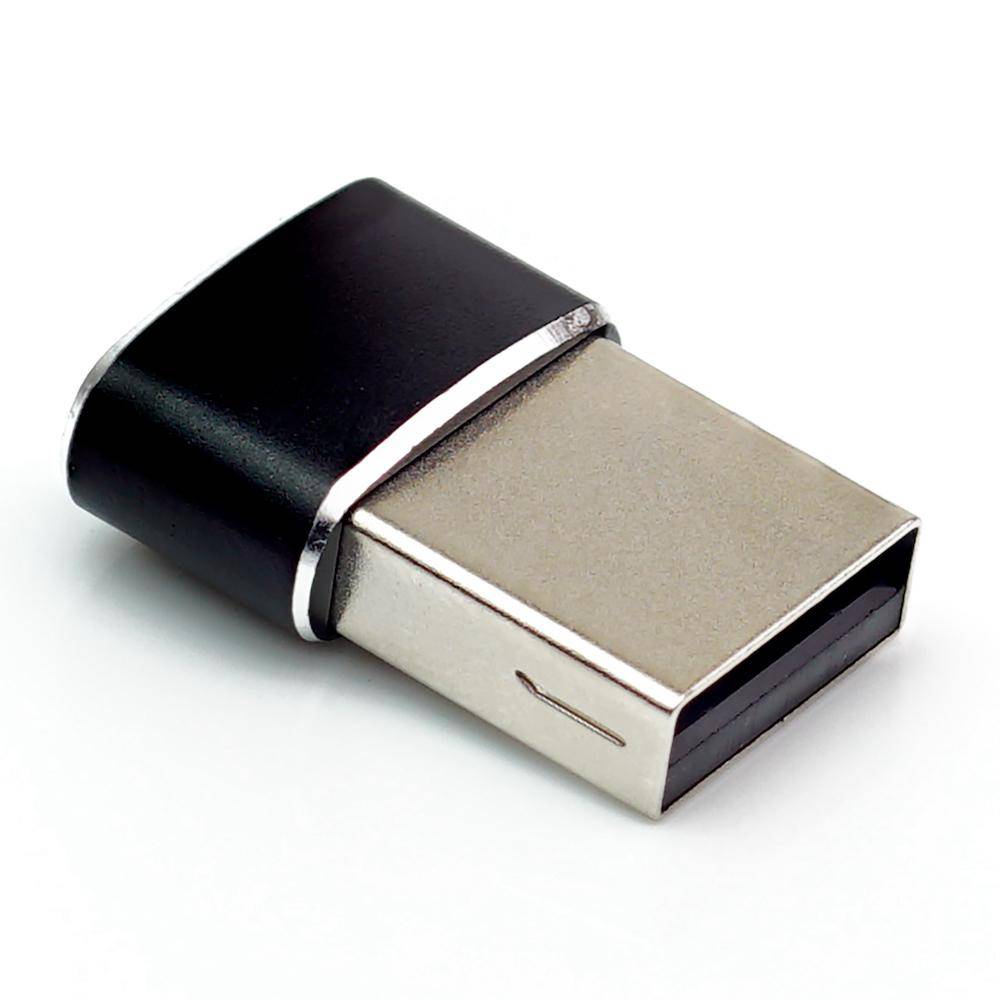 USB-C 2.0 Adapter, C Buchse - A Stecker, kompakte Bauform, schwarz