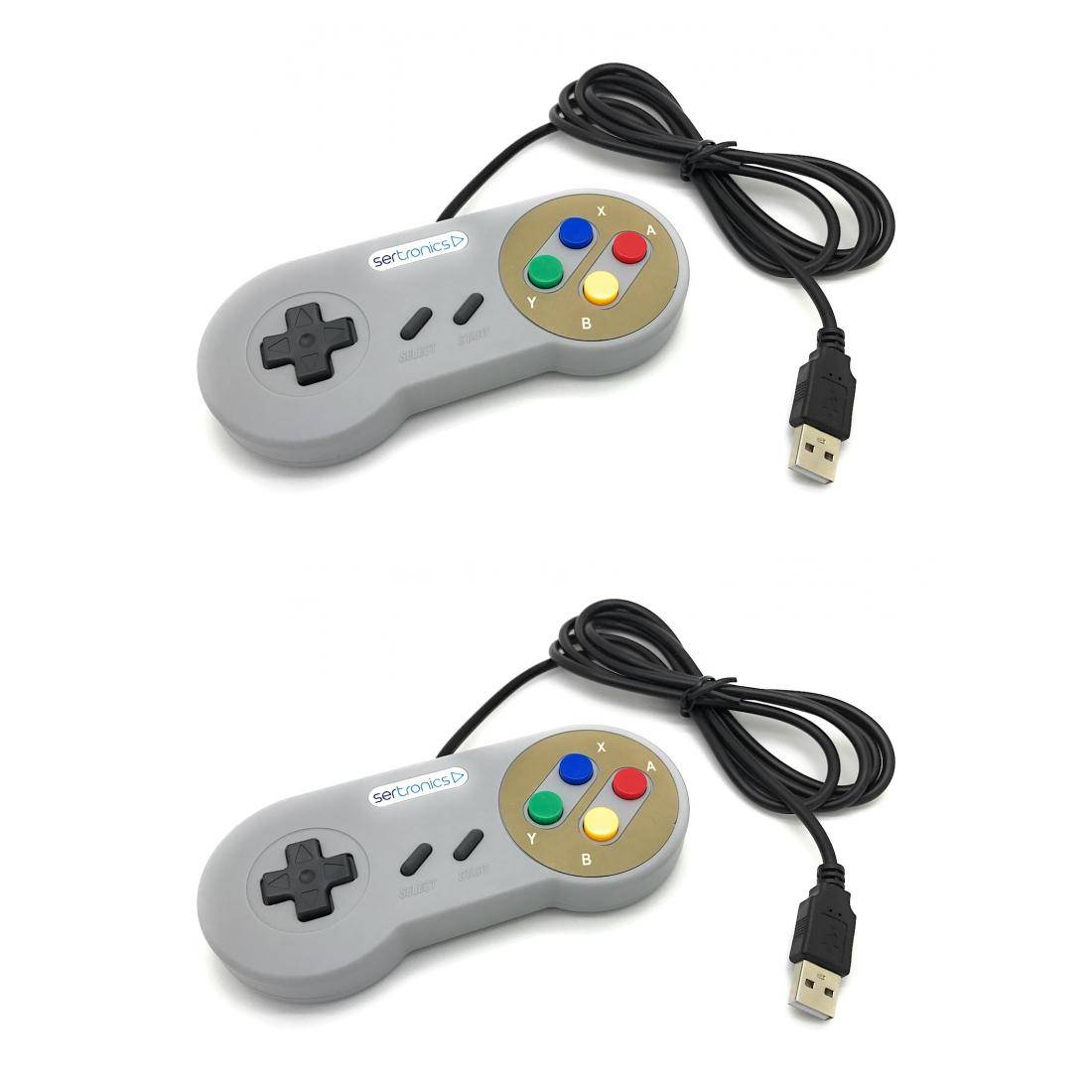 2x USB 2.0 Controller im SNES Design grau