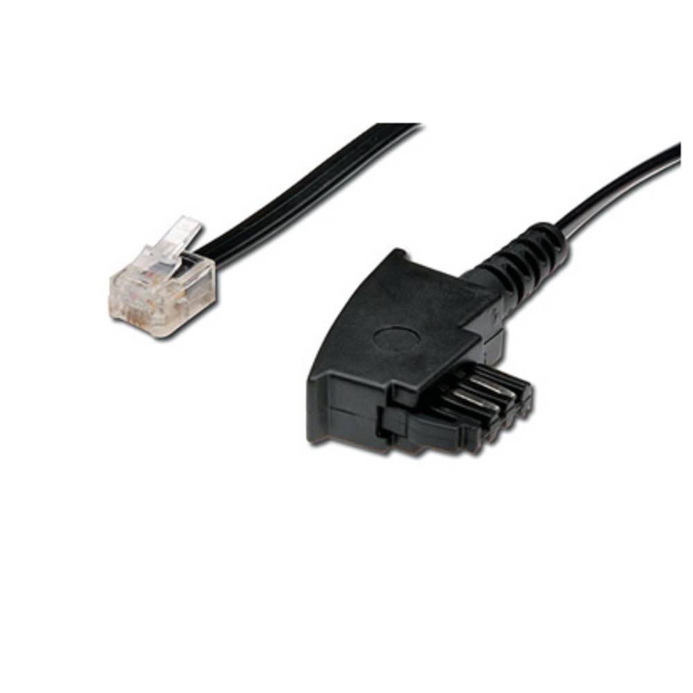 Dönges Anschlusskabel TAE-F / RJ11, schwarz, Länge 10 m, a-3/b-4/W-5/E-2