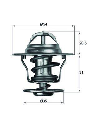 Mahle TX1392D Thermostat, Kühlmittel