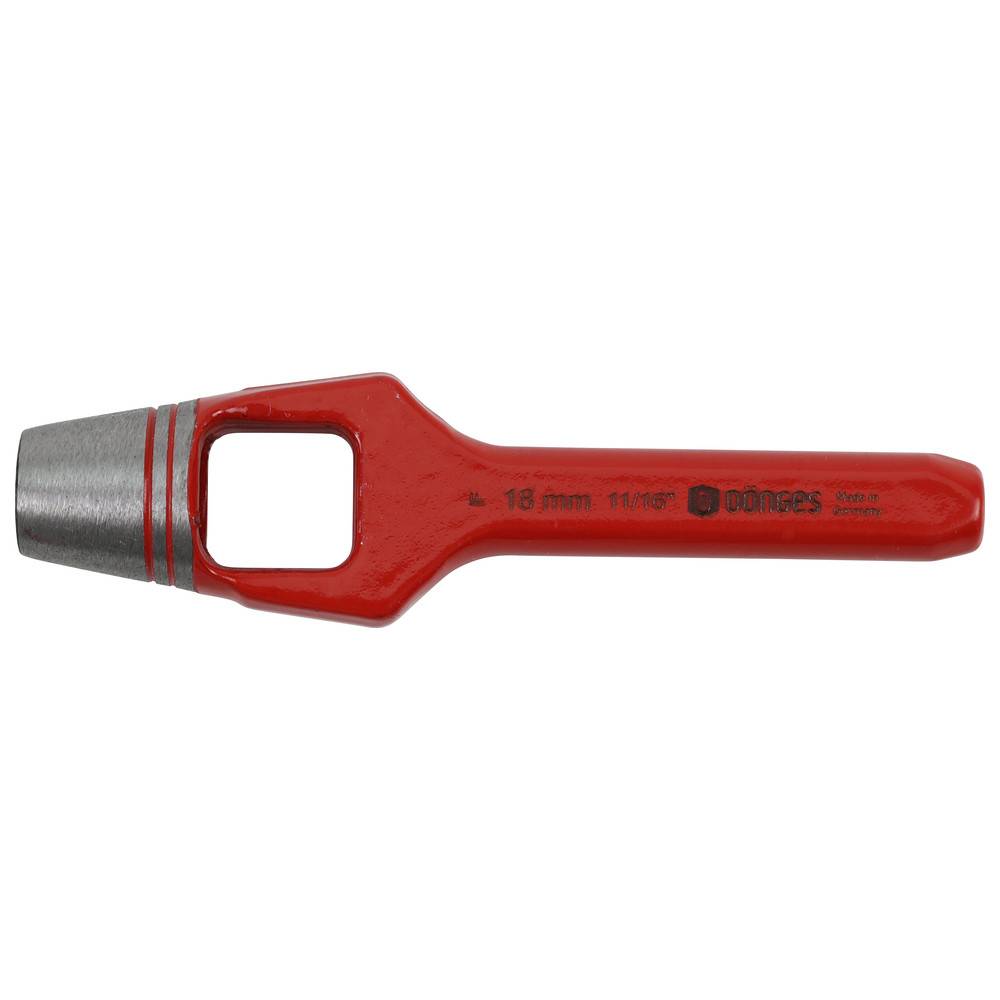 Dönges Henkellocheisen nach DIN 7200 A, rot lackiert, Durchmesser 16 mm