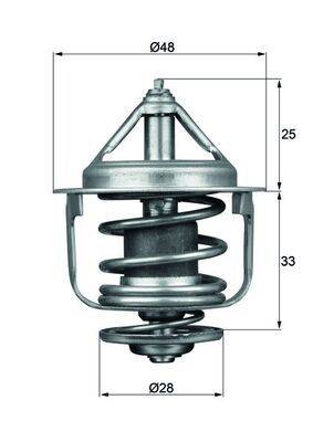 Mahle TX8777D Thermostat, Kühlmittel