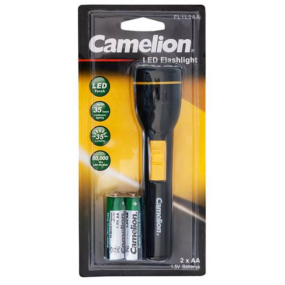 Camelion - FL1L2AA2R6P - LED Taschenlampe klein + 2 x R6 Batterien