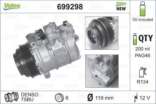 Valeo 699298 Kompressor, Klimaanlage
