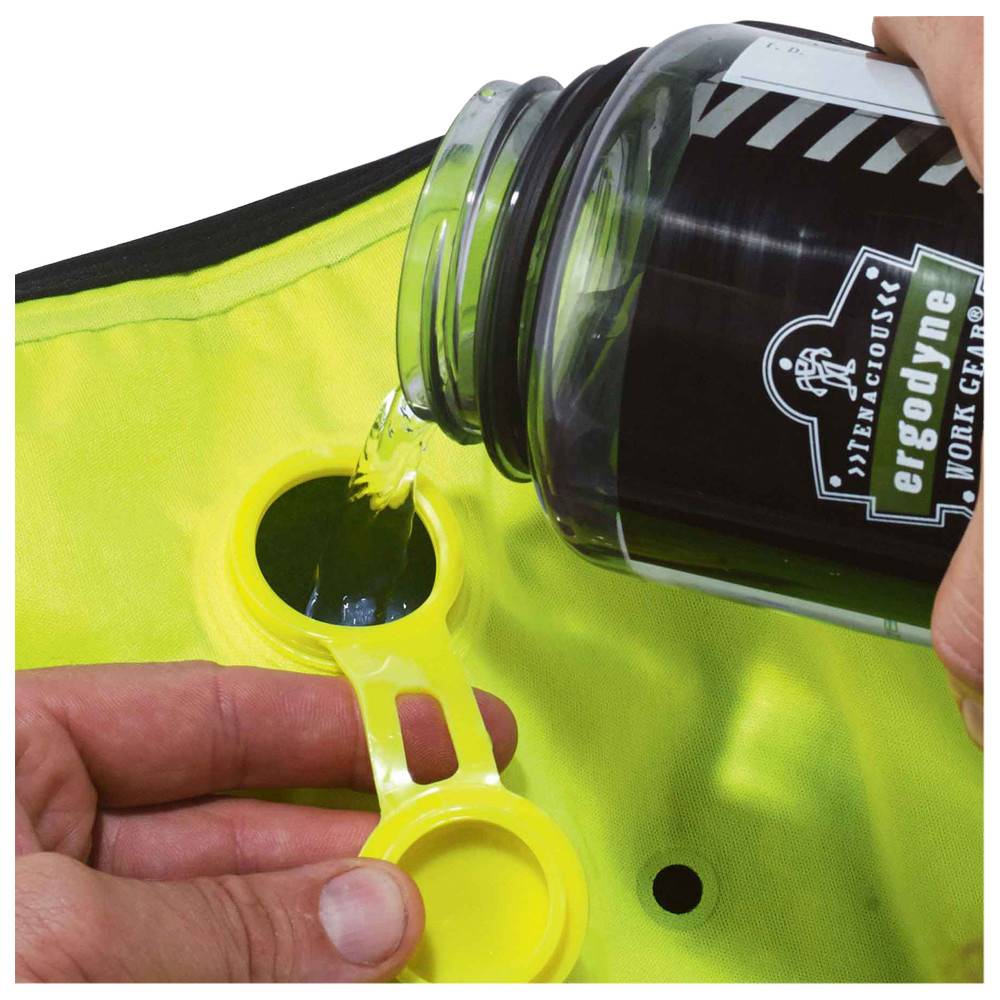 Ergodyne Kühlweste mit Dry-Evaporative Technologie, L, gelb/schwarz