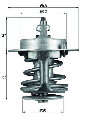 Mahle TX6383 Thermostat, Kühlmittel