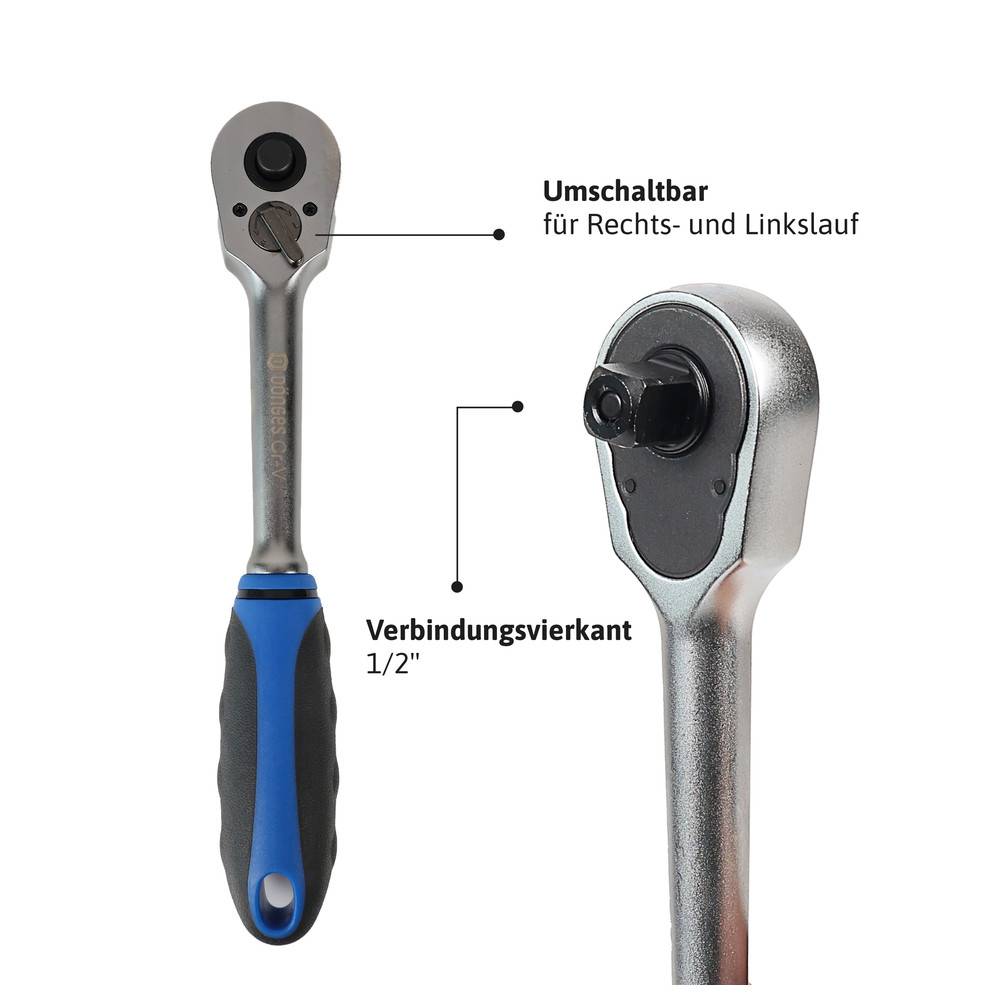 Dönges Steckschlüsselsatz 1/2", 25-teilig, 10-32 mm, zwölfkant