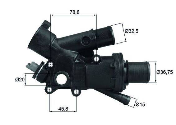 Mahle TH4383 Thermostat, Kühlmittel