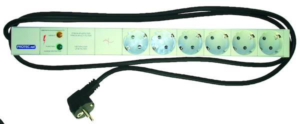 PSSLÜN 19Zoll Steckdosenleiste 6 ÜSS/GVS