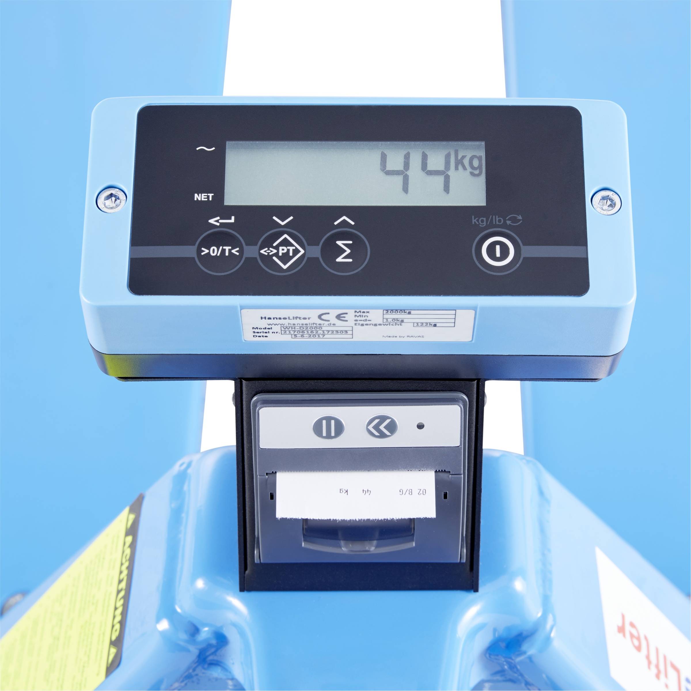 Hanselifter Waagehubwagen WH-2000 mit Drucker Tragkraft 2000kg