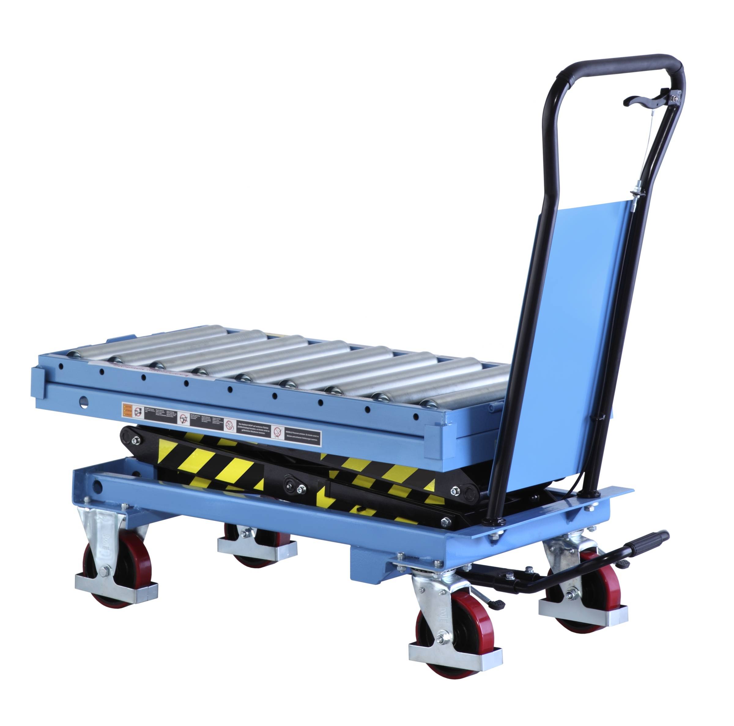 Hanselifter Hubtischwagen mit Rollenbahn SPSR300 Hubhöhe 1690mm Tragkraft 300kg