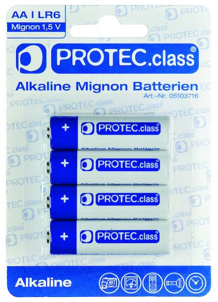 PBAT AA Mignon Batterien 4er Blister