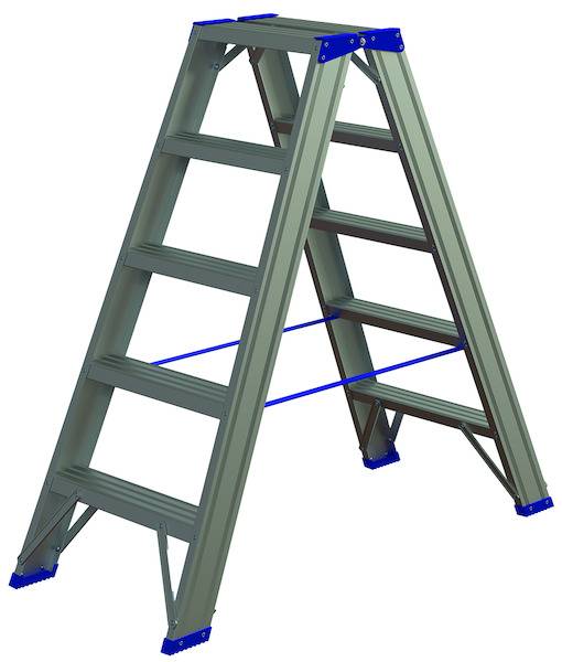 PASSL25 Alu-Stufenstehleiter 2 x 5