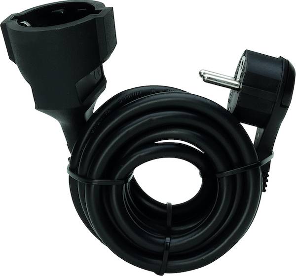 PROTEC.class Schutzkontakt-Flachstecker PSKFL5s H05VV-F 5m schwarz