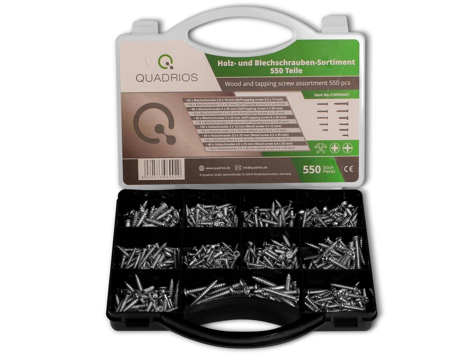 QUADRIOS Schrauben-Set 2109SA047, Stahl, 550 Stück