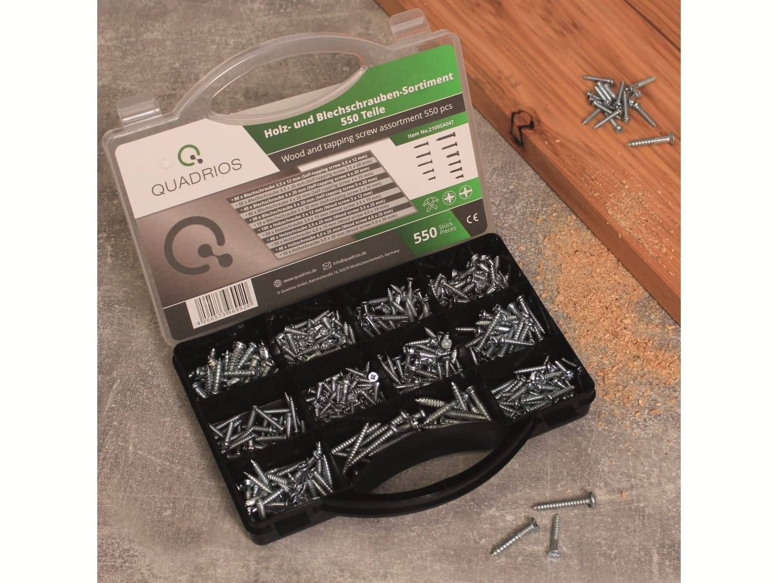 QUADRIOS Schrauben-Set 2109SA047, Stahl, 550 Stück