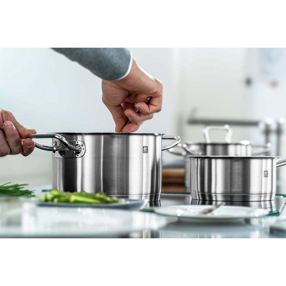 5-teiliges Kochtopfset aus Edelstahl 18/10 Hochwertiges Kochgeschirr für Perfektionisten