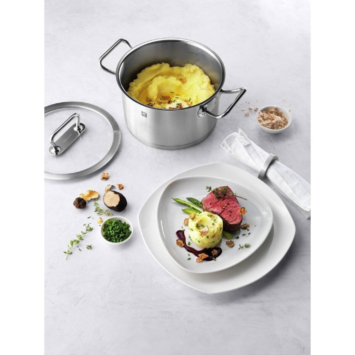 5-teiliges Kochtopfset aus Edelstahl 18/10 Hochwertiges Kochgeschirr für Perfektionisten