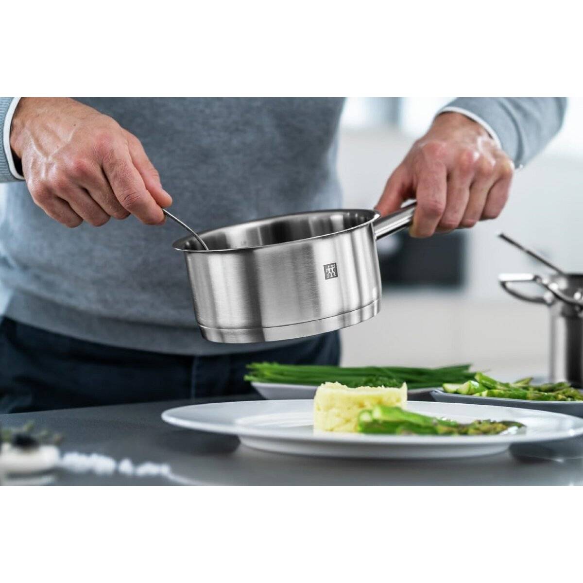 5-teiliges Kochtopfset aus Edelstahl 18/10 Hochwertiges Kochgeschirr für Perfektionisten