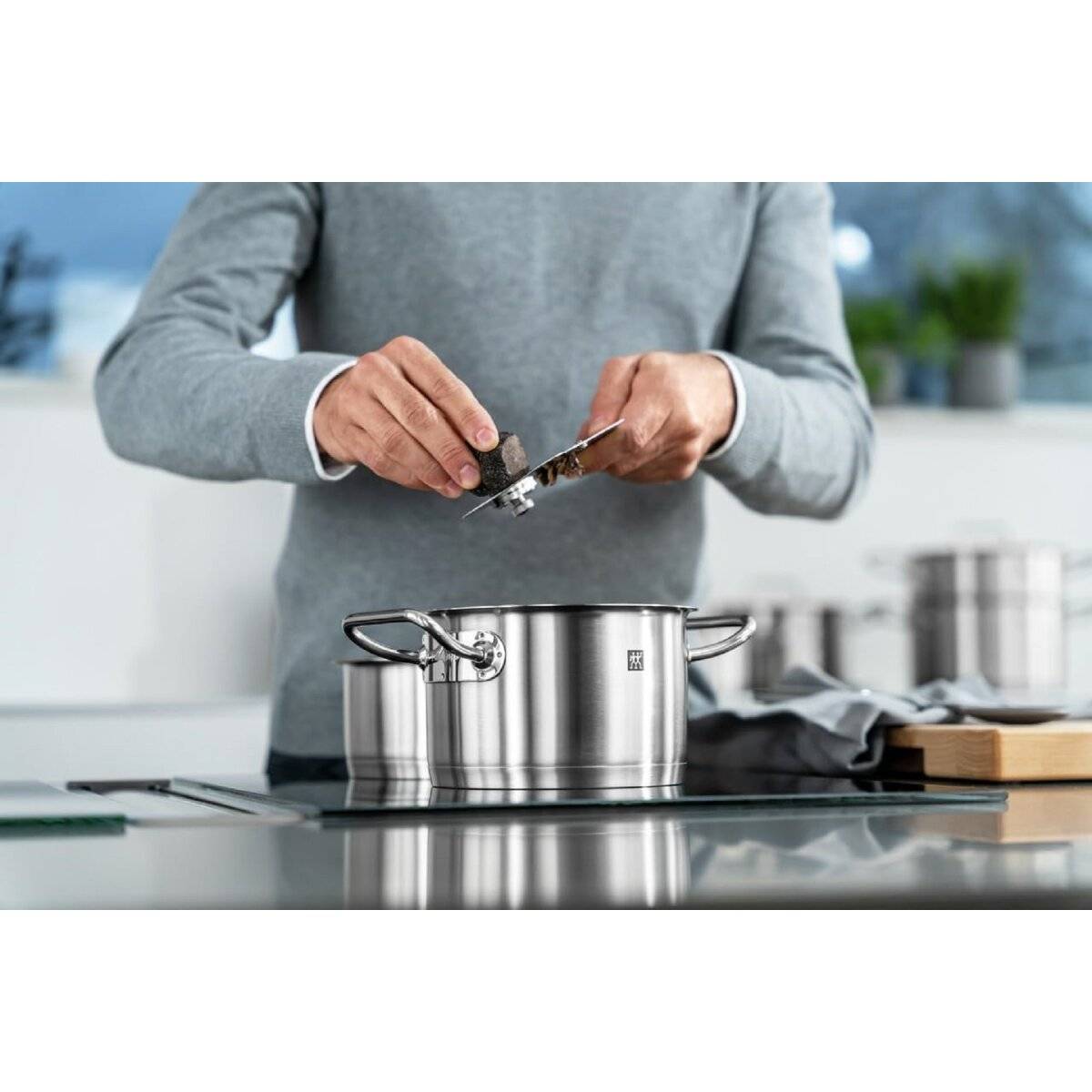 5-teiliges Kochtopfset aus Edelstahl 18/10 Hochwertiges Kochgeschirr für Perfektionisten