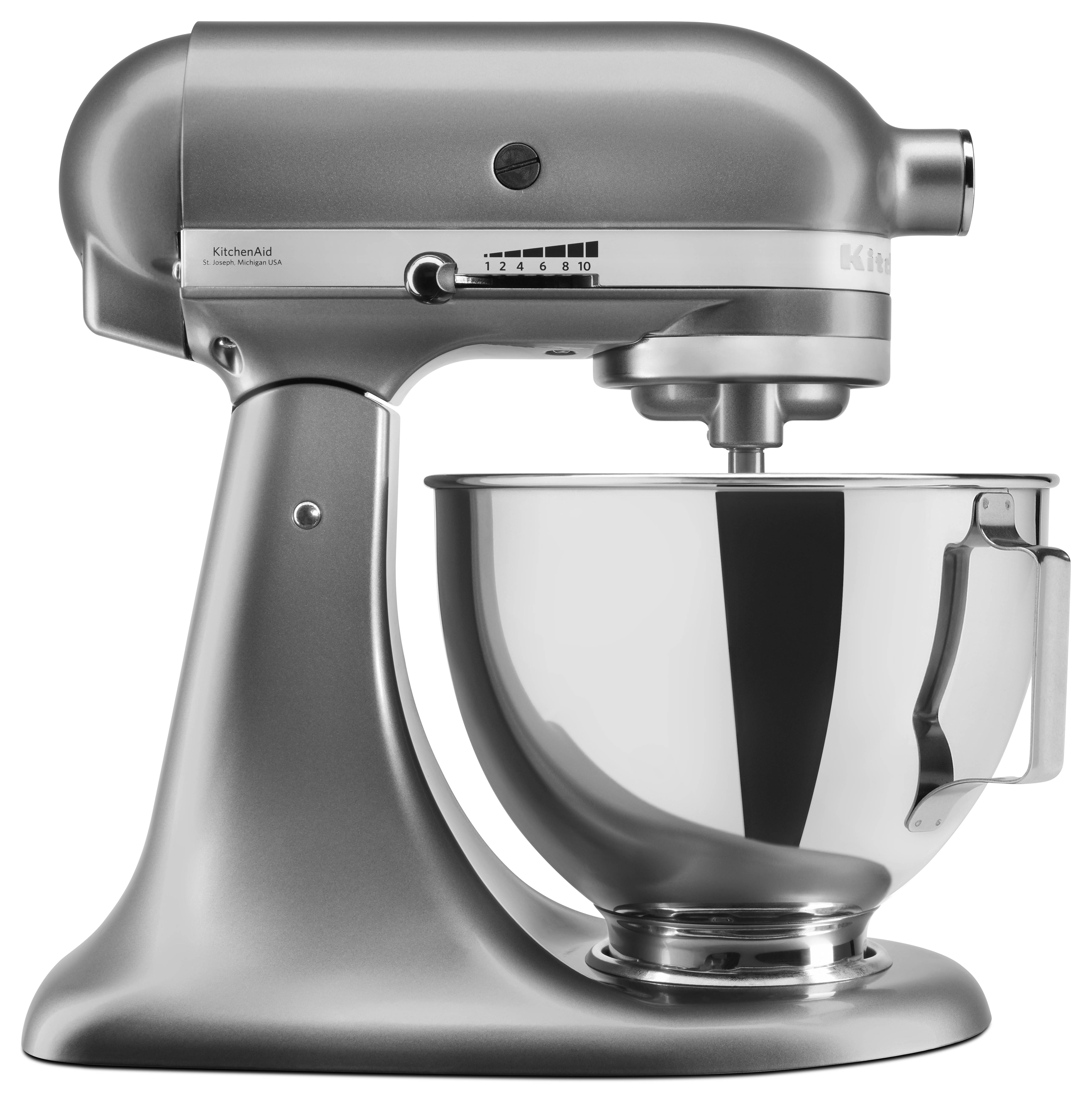 KitchenAid 5KSM95PSECU, 4,3 l, Silber, Leiter, 220 RPM, Schlagen, Mixen, 1,143 m