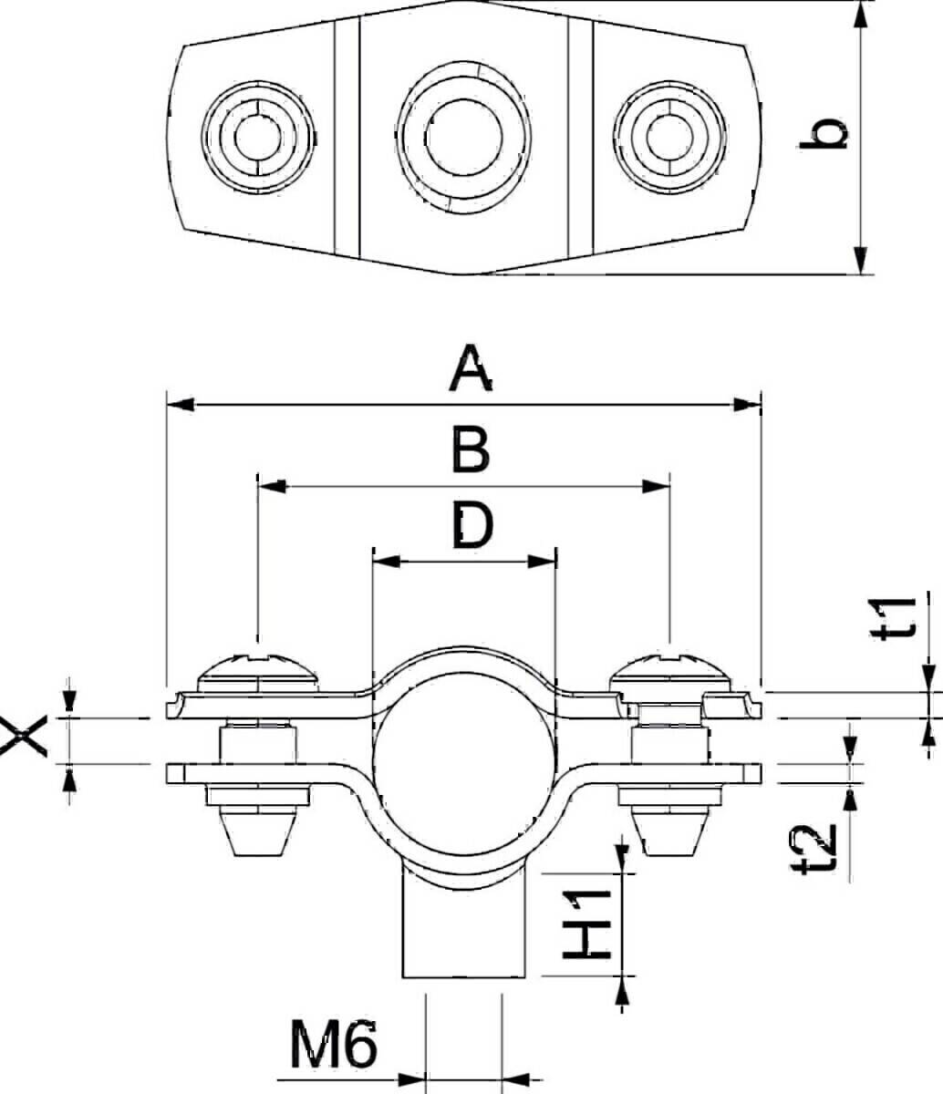 OBO Bettermann Abstandschelle ASG 732 12 G