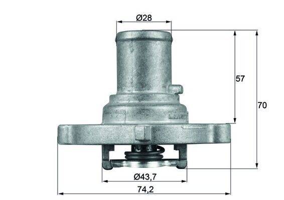 Mahle TI12287D Thermostat, Kühlmittel