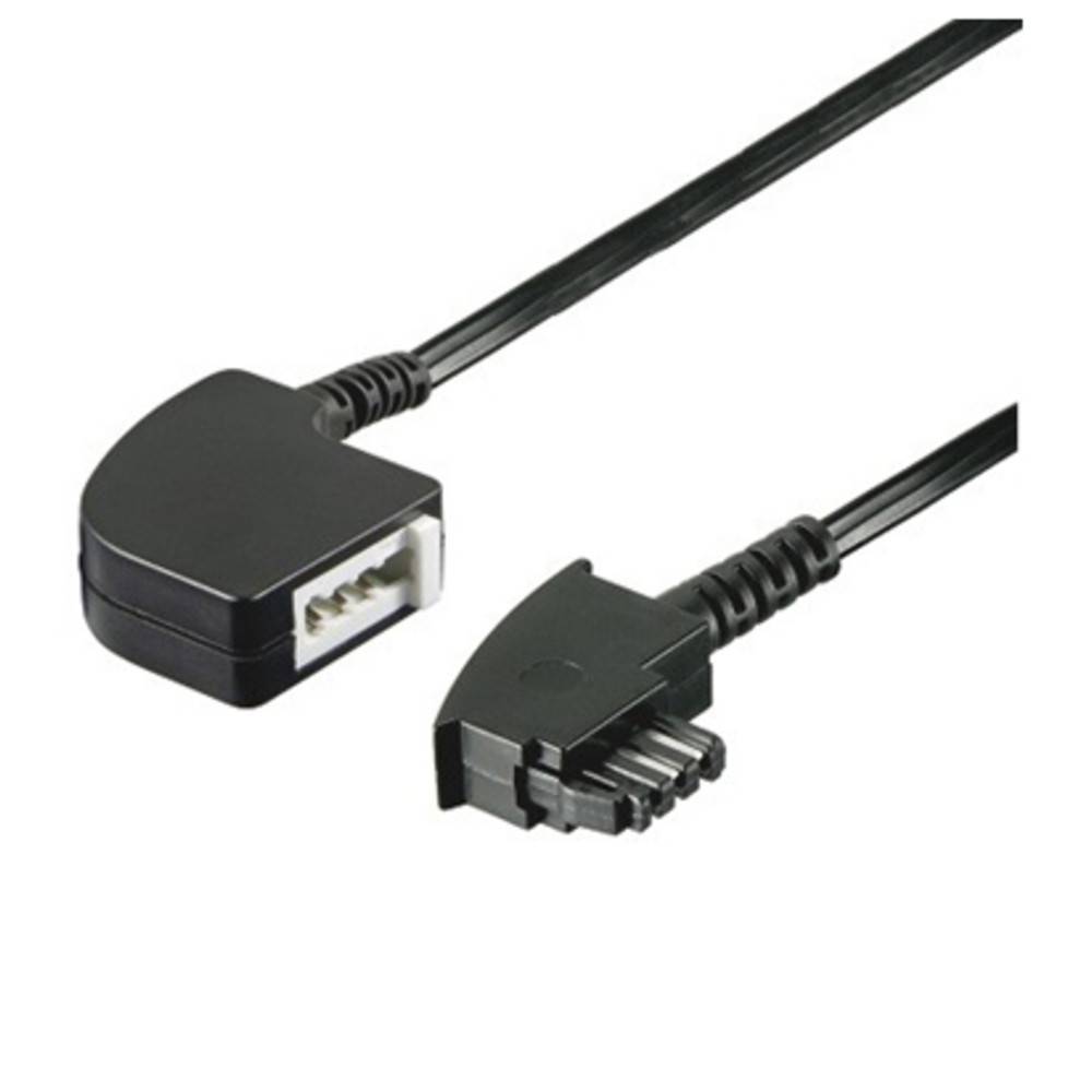 Dönges Verlängerungskabel TAE-F/TAE-F, Länge 6 m, schwarz