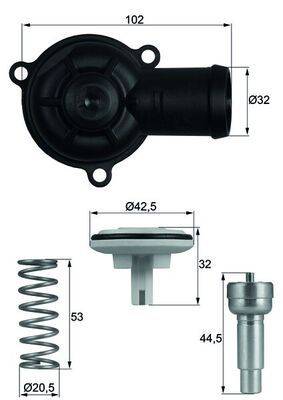 Mahle TI22087D Thermostat, Kühlmittel