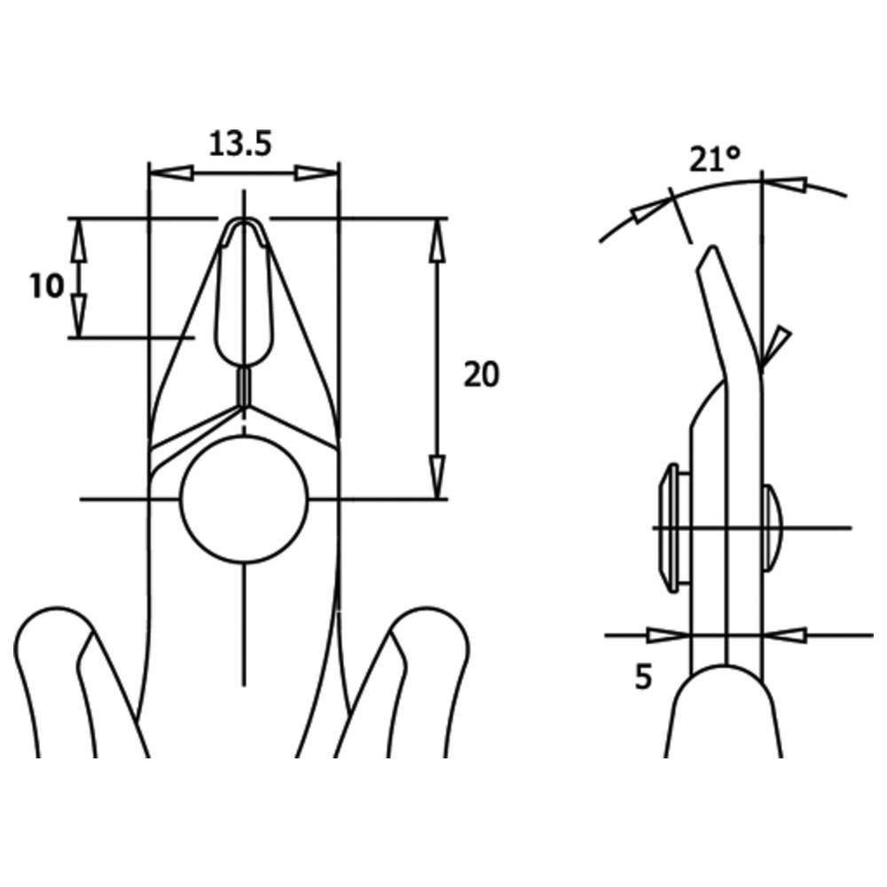 WETEC ECO Shear 160, extra schlanke ESD-Griffe
