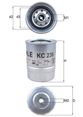 Mahle KC236 Kraftstofffilter