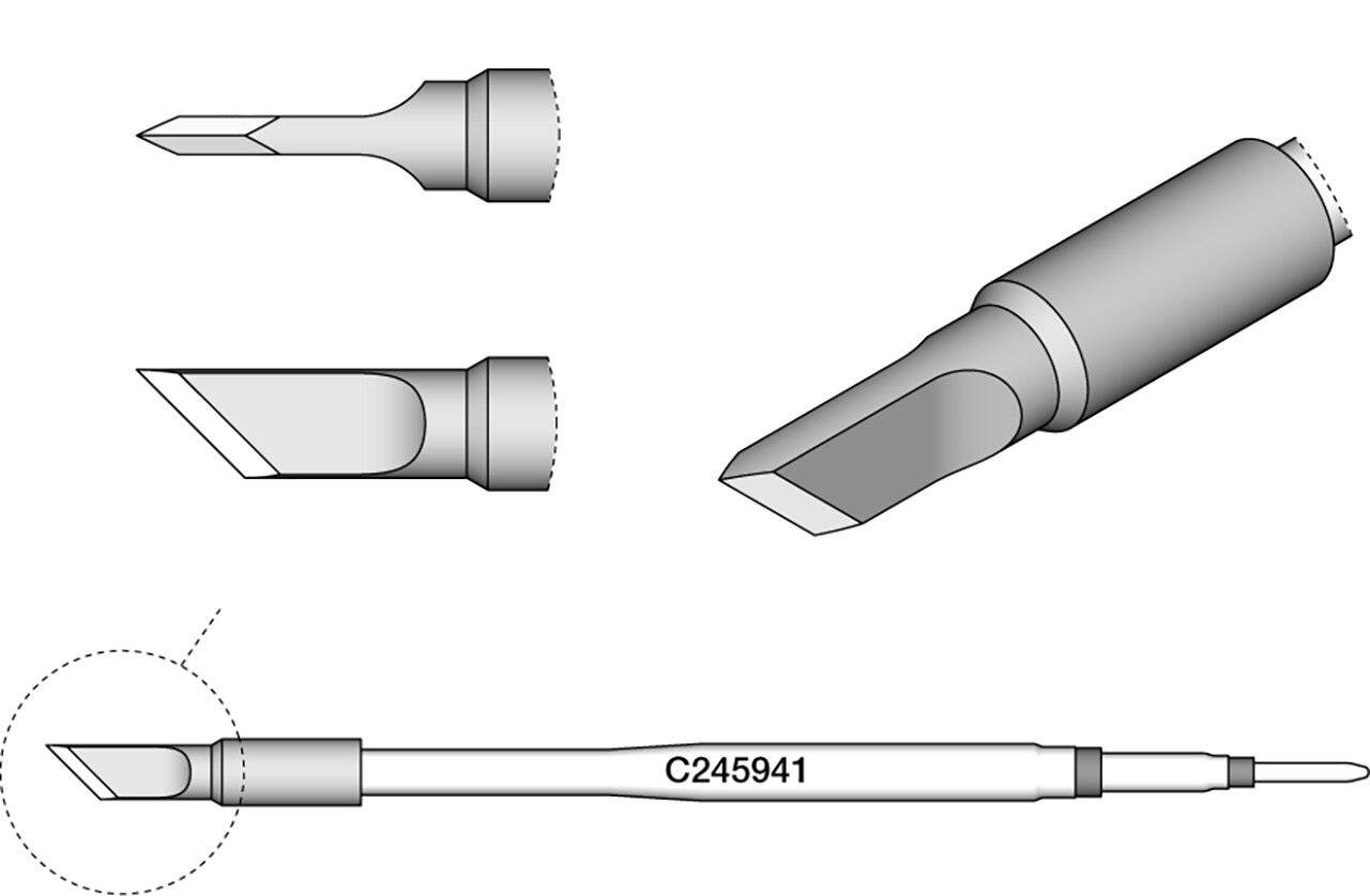 Lötspitze messerförmig, 6 x 0,1 mm, C245941