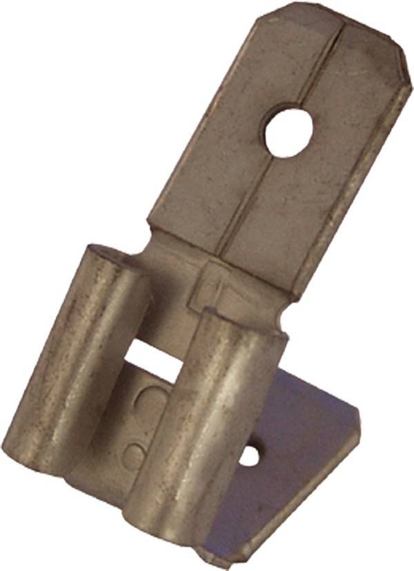 Ein Metallhalter mit einem Loch, der für strukturelle Unterstützung oder Befestigung konzipiert ist.