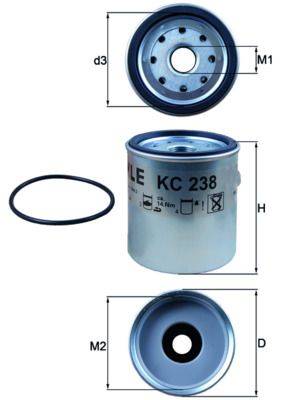 Mahle KC238D Kraftstofffilter