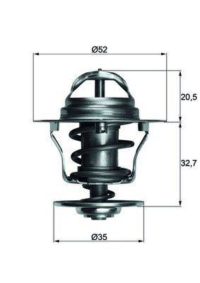 Mahle TX1288D Thermostat, Kühlmittel