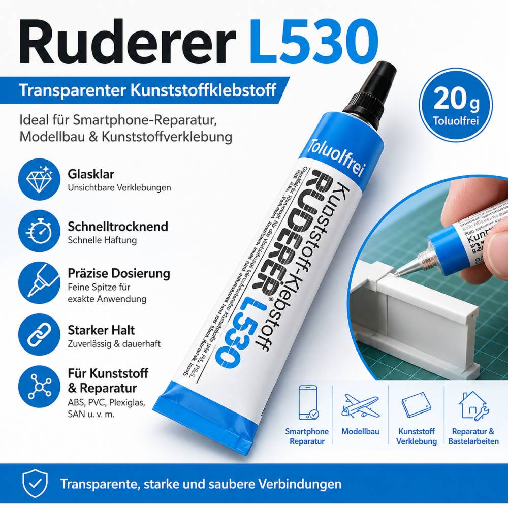 Ruderer L 530 Industrieller Smartphone Reparatur Kunststoffkleber Modellbau L530