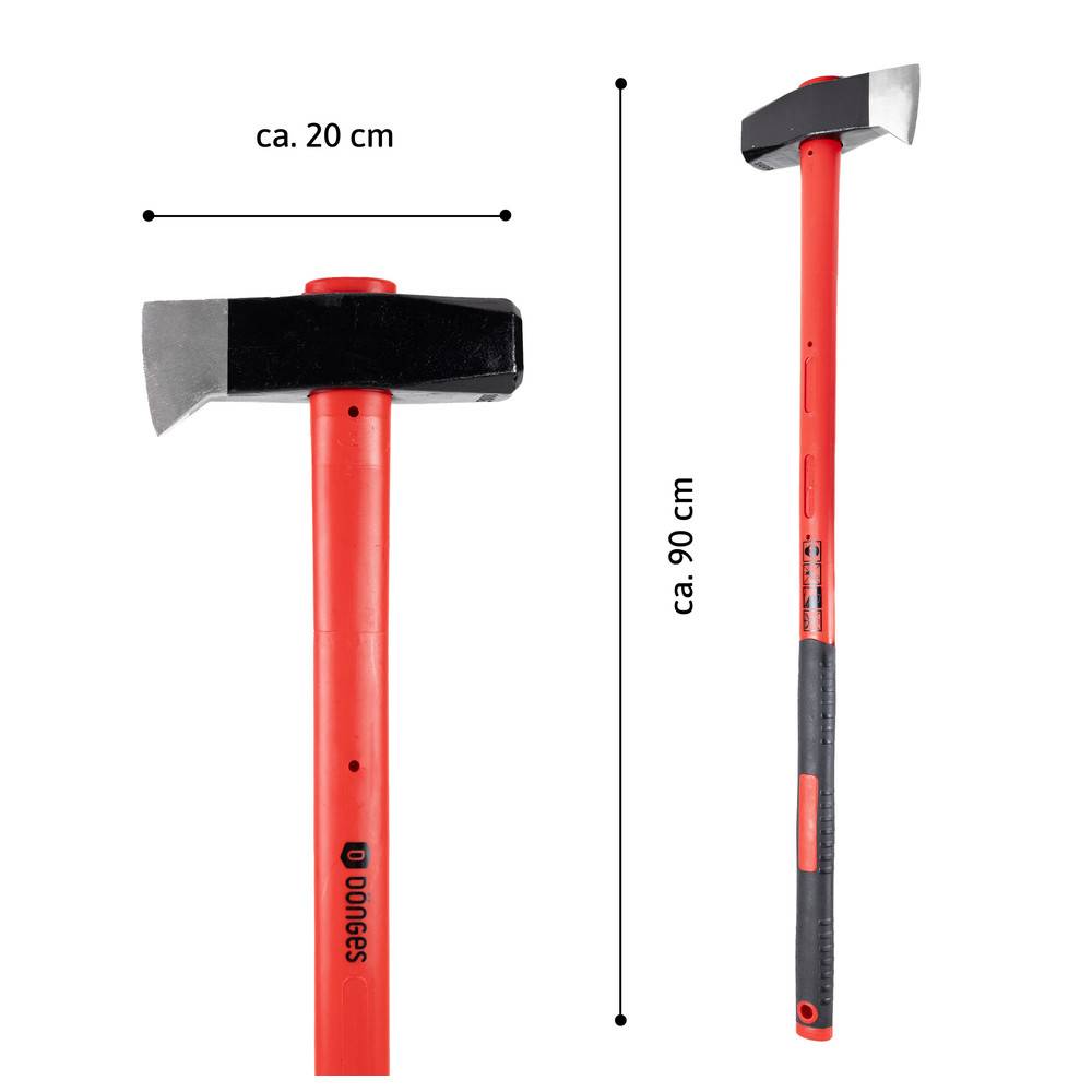 Dönges Spalthammer mit Glasfaserstiel - Spalten von Holzstammstücken, 900 mm