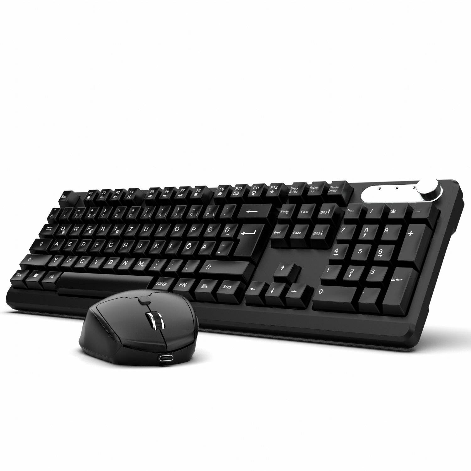 INCA IWS-549U Wiederaufladbare Tastatur und Maus set, wireless Set, Bluetooth Multimedia-Tastatur und Maus Set