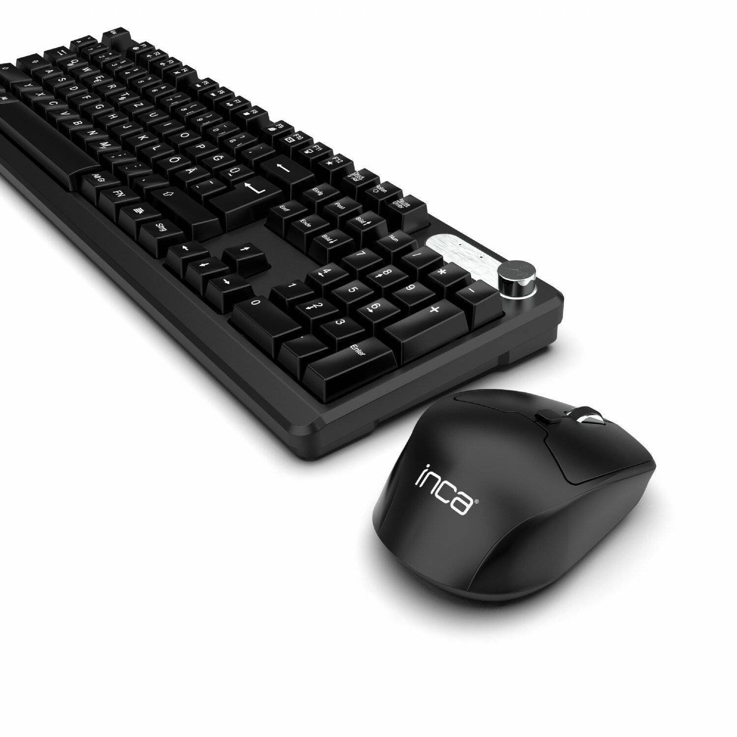 INCA IWS-549U Wiederaufladbare Tastatur und Maus set, wireless Set, Bluetooth Multimedia-Tastatur und Maus Set