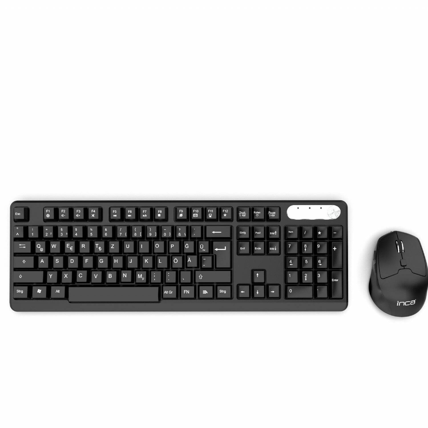 INCA IWS-549U Wiederaufladbare Tastatur und Maus set, wireless Set, Bluetooth Multimedia-Tastatur und Maus Set