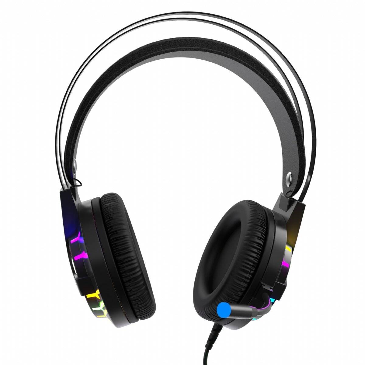 Inca IGK-TX12 Schwarz 7,1 USB Surround RGB Lichteffekt Gaming Headset mit Mikrofon