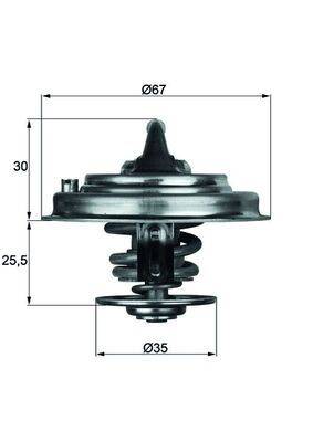 Mahle TX3482D Thermostat, Kühlmittel