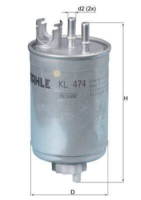 Mahle KL474 Kraftstofffilter