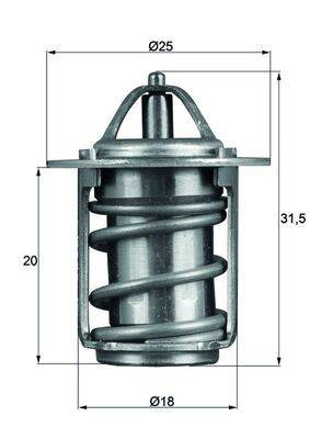 Mahle TX683 Thermostat, Kühlmittel